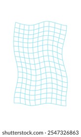 Onda de rejilla 3d Y2k, gráfico de estructura de alambre 3d de neón de tecnología cibernética, icono de figura de red geométrica de arte brutal, símbolo de forma de marco de alambre de geometría futurista, ilustración de forma de patrón de rejilla abstracta de vaporwave.