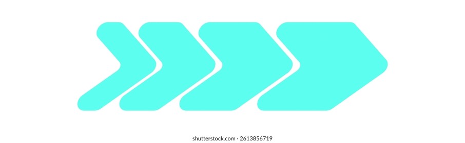 Y2K abstract arrow shape. Retro symbol of modern aesthetic. Bold icon with a flat design, perfect for trendy decoration or 90s themed projects. Ideal for Shapes or badges in graphic collections.