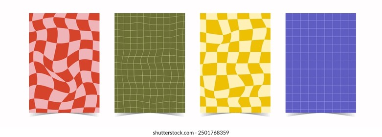 y2k abstract checkered backgrounds for social media and others. 