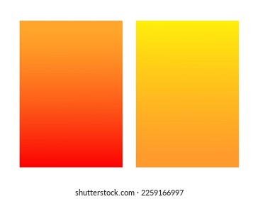 Y2k abstract holographic gradient background templates set with warm yellow, orange red colored vector illustration, simple blurry textured layout, minimalist style for web, social media, posters