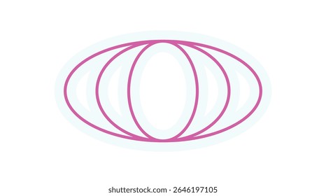 Y2K abstract shape sticker. Retro geometric element with modern aesthetic. Unique symbol of 90s nostalgia, perfect for trendy decoration, streetwear, or artistic poster collection.