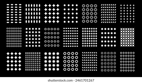 Y2k abstract shapes and figures. decorative elements for graphic design, trendy brutalist forms in 2000s aesthetics. Vector illustration.