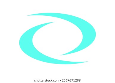 Y2K abstract space Shape. Retro icon with geometric shape and swirl. Modern aesthetic, graphic element, and 90s vibe, ideal for decoration or logo design.