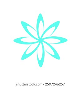 Y2K abstract swirl badge. Retro icon and symbol with modern psychedelic shape. Unique decoration element, cool badge for 90s themed designs, vibrant graphic for trendy collections.