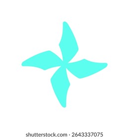 Y2K abstract swirl Shape. Retro spiral shape with modern aesthetic. Iconic symbol, flat graphic element, perfect for decoration or trendy 90s style collections.