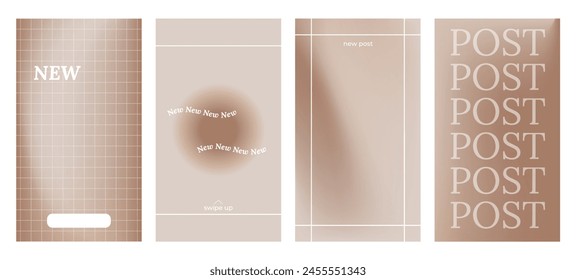 Y2k Aesthetic abstract nude gradient background with beige, pink, pastel, soft blurred pattern. Poster for social media stories, album covers, banners, templates for digital marketing.