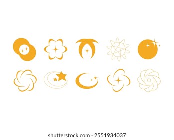 Y2k Aesthetic Design Element Set