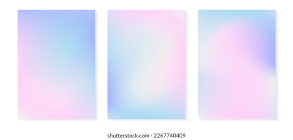 Y2k aesthetic holographic gradient background  Blue   pink mesh texture  Pearlescent color vector poster  Holo blur wallpaper  Abstract iridescent pattern 2000s style  00s girlish art illustration