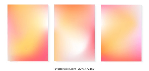 Y2k aesthetic holographic gradient background  Red pink orange mesh texture  Gentle pastel color vector A4 poster  Holo blur wallpaper  Abstract iridescent pattern  Trendy girlish art illustration