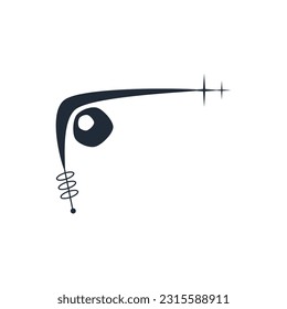 Y2k Forma estética de medio siglo. Resumen gráfico moderno y2k de mitad de siglo. Ilustración del vector Doodle. Vector de elemento estético