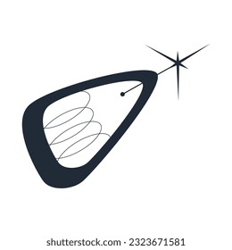 Y2k Forma estética de medio siglo. Resumen gráfico moderno y2k de mitad de siglo. Ilustración del vector Doodle. Vector de elemento estético