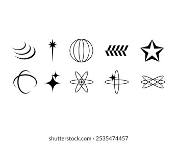 Y2K Aesthetic Retro Element Set