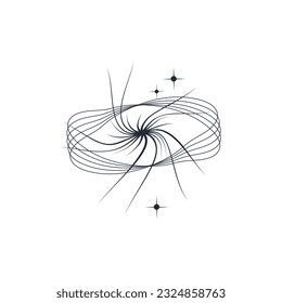 Y2k Aesthetic shape modern Sipmle Graphic. Retro Geometric shape with star, circle form. Abstract y2k form. Minimal aesthetic design. Trendy vector illustration.