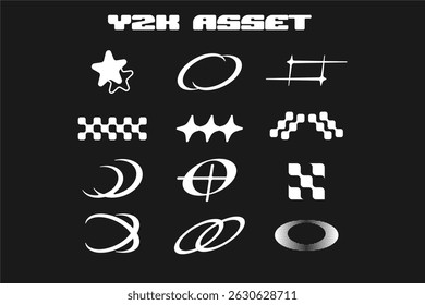 y2k assets design vector template download