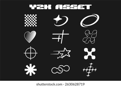 y2k assets design vector template download
