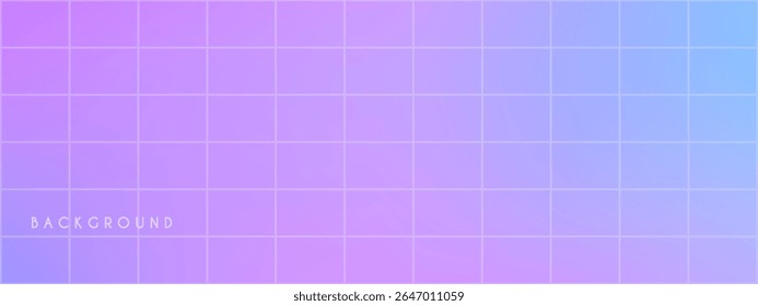 Y2K background using mesh-inspired gradient layout. Abstract pastel composition with a grid pattern. Features pink, turquoise, lilac, baby blue, and plum. Vector illustration