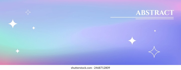Y2K background with vivid mesh neon gradient background, techno decorative art, empty backdrop and banner, vector illustration.