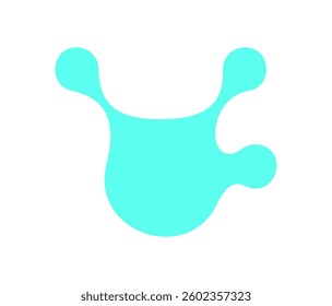 Y2K blob metaball pattern. Abstract shape and icon with retro design. Modern flat element, perfect for decoration, graphic collection, or trendy streetwear themes.