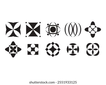 Y2K Brutalist Sticker Element Set
