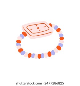 y2k Candy Bracelet Flat Cartoon Illustration