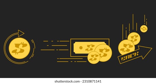 Iconos vectoriales de la línea de retroceso Y2K.