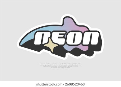 Y2k concept template design for fashion and sticker suitable for pint