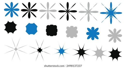 Y2K. Cool Set Of Y2K Shapes Vector Design. Modern Geometric Signs Collection. Pack Of Abstract Figures. Rave Acid Graphic. Streetwear Elements. Y2k shapes.