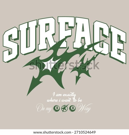 Y2k cool varsity slogan design light base