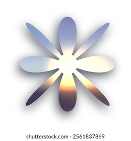 Y2K design element.Holographic sticker. Vector illustration