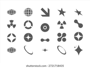 Icono de elemento de semitono punteado Y2K