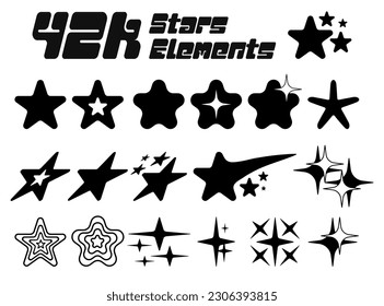 Y2K Element vector clipart retro vintage 20s design