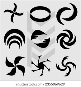 Y2K elements Graphic Assets design. Big collection of icon abstract graphic Pack. y2k elements.posters, banner, streetwear. Vector illustration