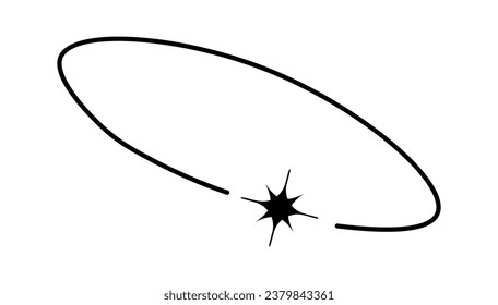 Y2k geometric shape, minimalist frame with stars. Retro design element for social media or poster. Vector illustration