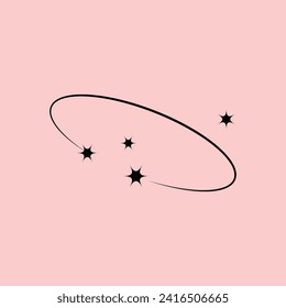 Y2K geometric shapes. Abstract geometric minimalistic shape. Trendy star and circle. Vector illustration concept. eps file 4.	
