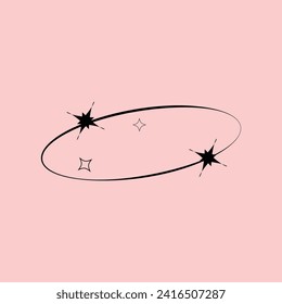 Y2K geometric shapes. Abstract geometric minimalistic shape. Trendy star and circle. Vector illustration concept. eps file 3.	
