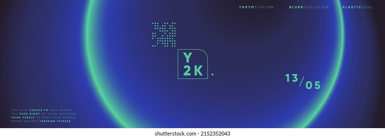 y2k gradient blurred pattern background. Vector wide horizontal abstract neon duotone backdrop template.
