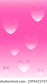 Y2k gradient for Valentine's Day. Trendy design for valentine's day greeting card, poster