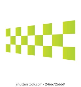 Gradiente verde y2k. Ilustración vectorial.