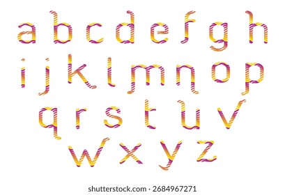 Y2K Groovy Vector Alphabet: Bold Bubble Font Letters and Numbers