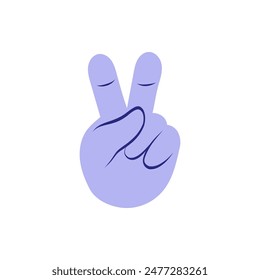 y2k Hand Gesture Flat Cartoon Illustration