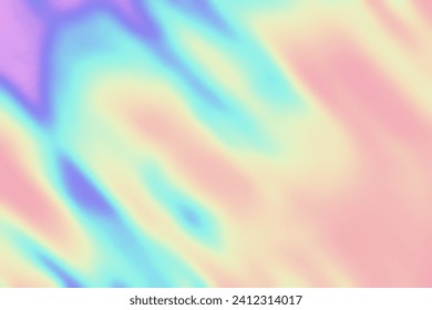 Y2k Holographic Aesthetic abstract gradient pastel rainbow unicorn background with translucent neon blurred pattern. Social media stories templates for digital marketing.