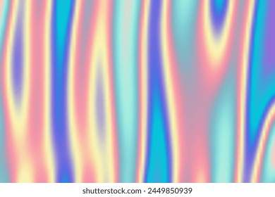 Y2k Holographic Aesthetic abstract gradient pastel rainbow unicorn background with translucent neon blurred pattern. Social media stories templates for digital marketing.