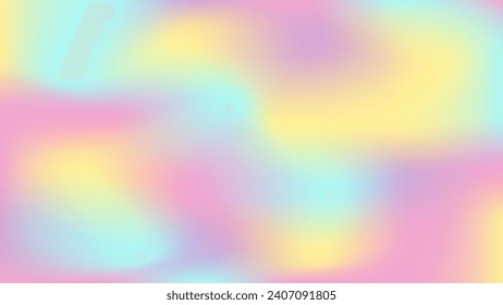 Juego de gradientes holográficos Y2K. Fondo de malla aura irlandesa de color pastel. Texturas blandas de color rosa, azul y menta para plantillas de medios sociales y otros diseños gráficos.
