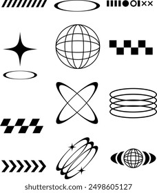 y2k icon design element pack 