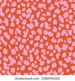 Y2k leopard seamless background. Psychedelic pink  leopard print. Seamless groovy abstract animal skin pattern. Fashion illustration. Vector graphic illustration