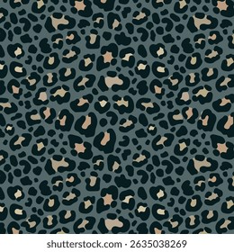 Y2k leopard seamless background. Psychedelic leopard print. Seamless groovy abstract animal, skin pattern. Trendy illustration. Vector graphic illustration
