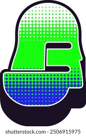 Y2K Letter Alphabet Vector Element