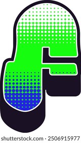 Y2K Letter Alphabet Vector Element