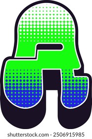 Y2K Letter Alphabet Vector Element