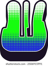 Y2K Letter Alphabet Vector Element